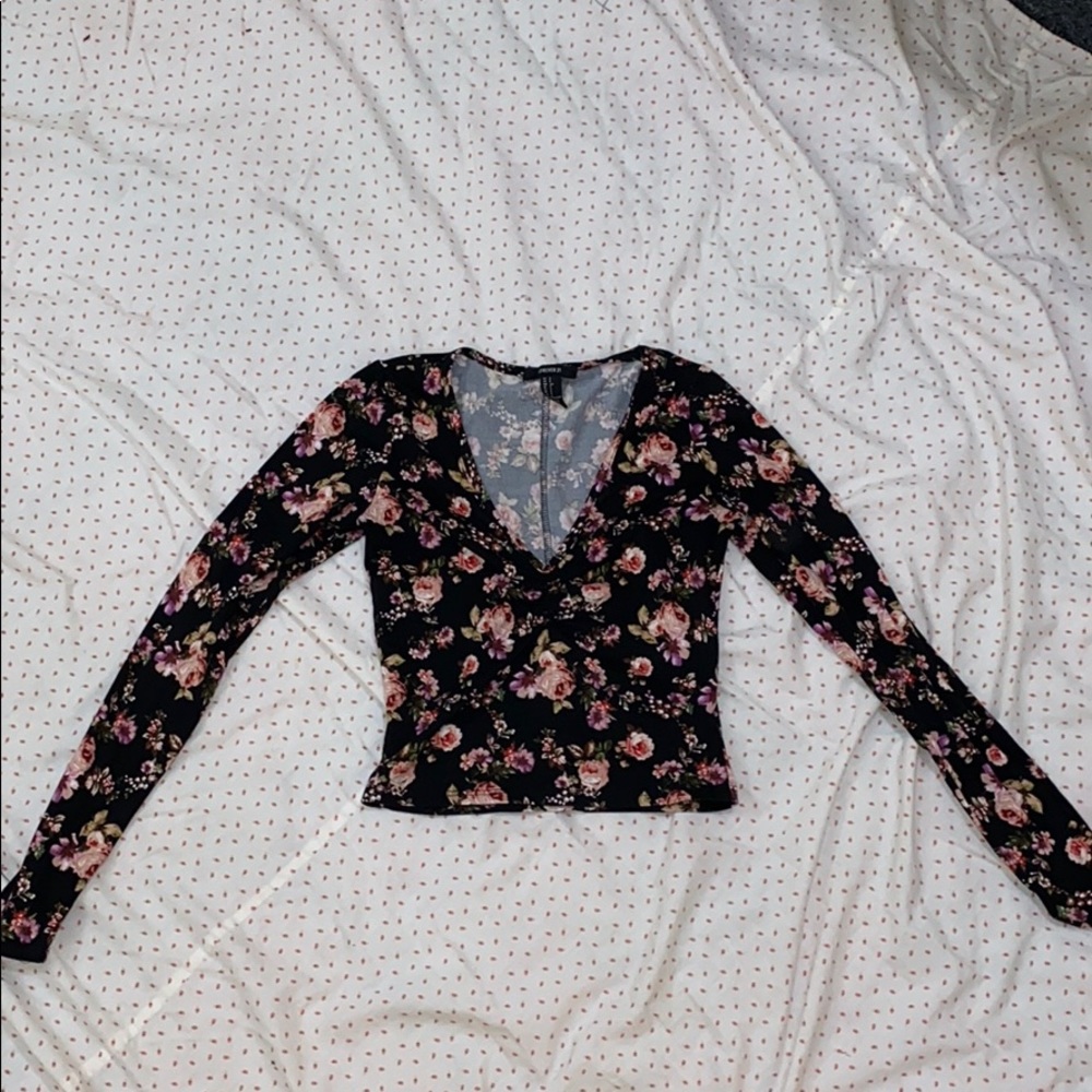 Forever 21 floral crop top